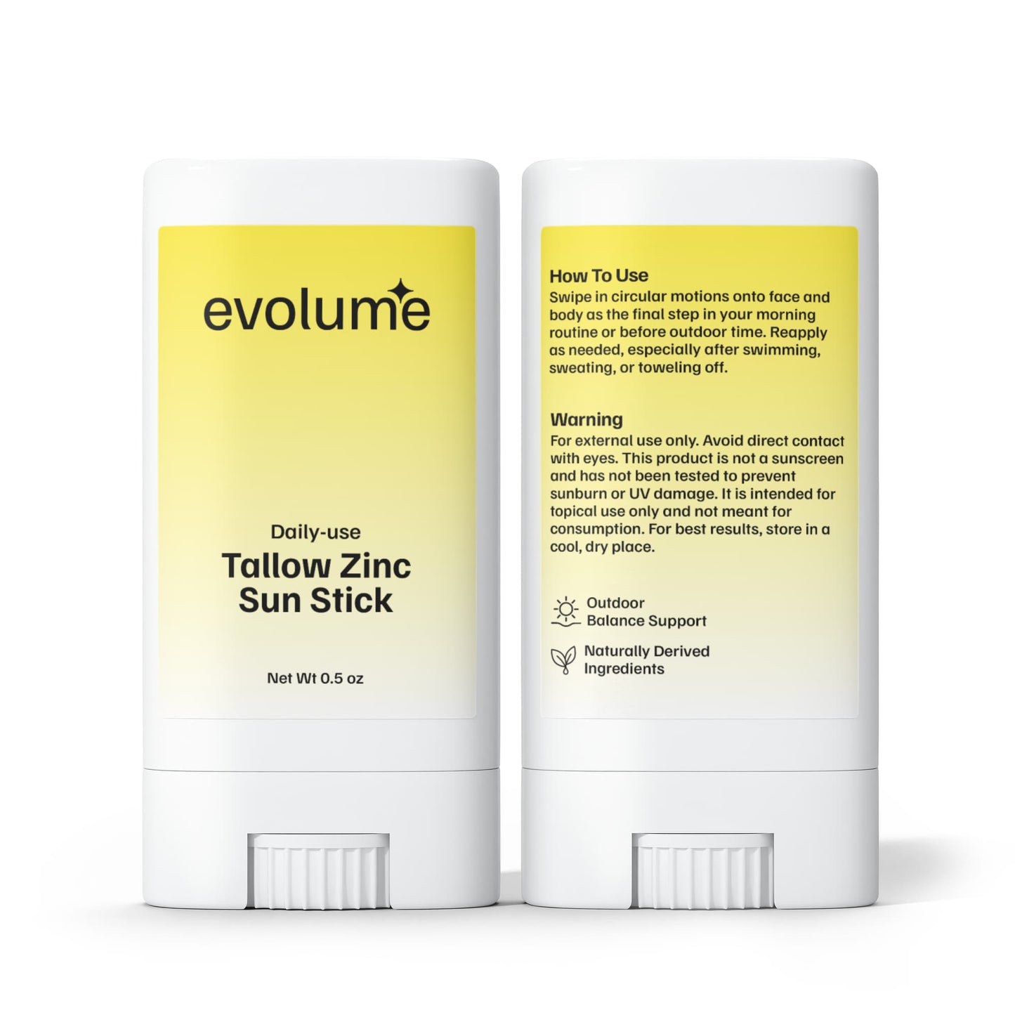 2 Pack Tallow Zinc Sun Stick