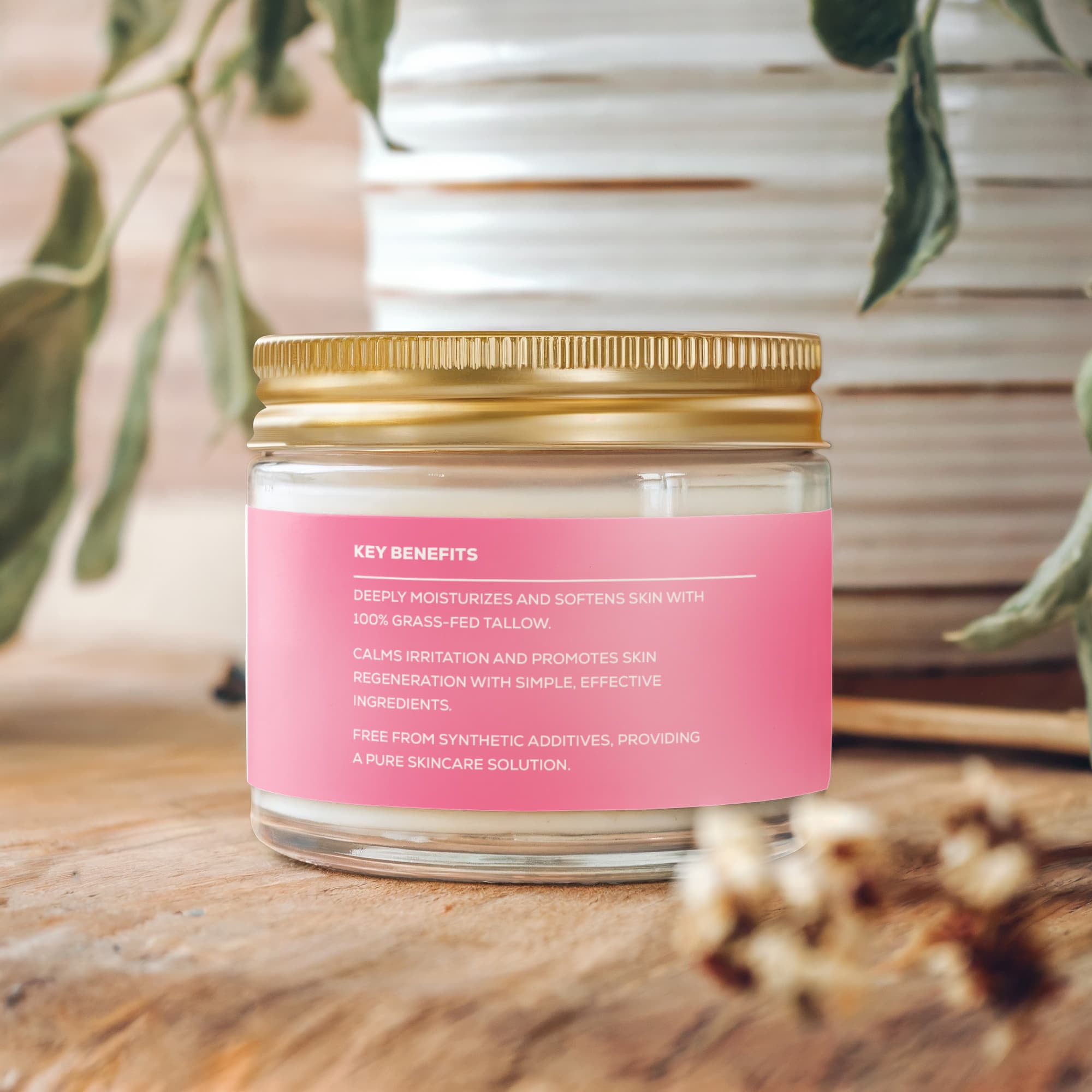Whipped Grass-Fed Tallow Balm with Vanilla Bean
